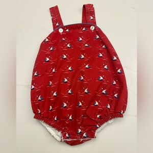 Toddler boy red sailboat bubble size 18M